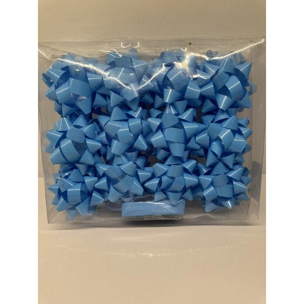 24 Large Gift Bows 3 inches Bows for Gift Wrapping Presents holidays baby blue